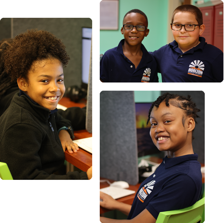 Students engaged in learning and interacting in a classroom collage